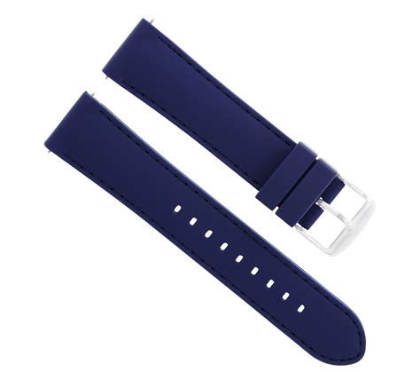 20mm blue rubber watch strap.